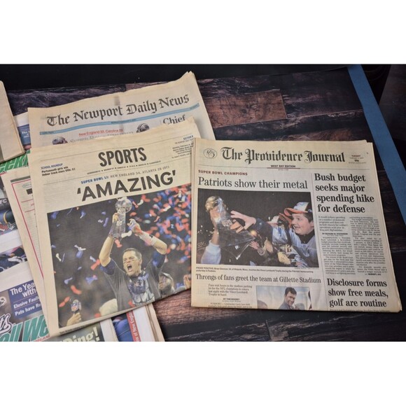 Brady Patriots Lot Herald Cover Parade VHS Game Tickets Pennant VTG 2000s Dad - Picture 7 of 8